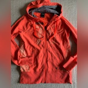 Salmon color Oakley full zip hoodie size Small